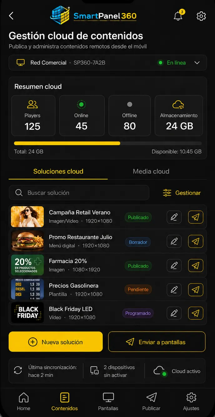 SmartPanel360 - Contenidos cloud