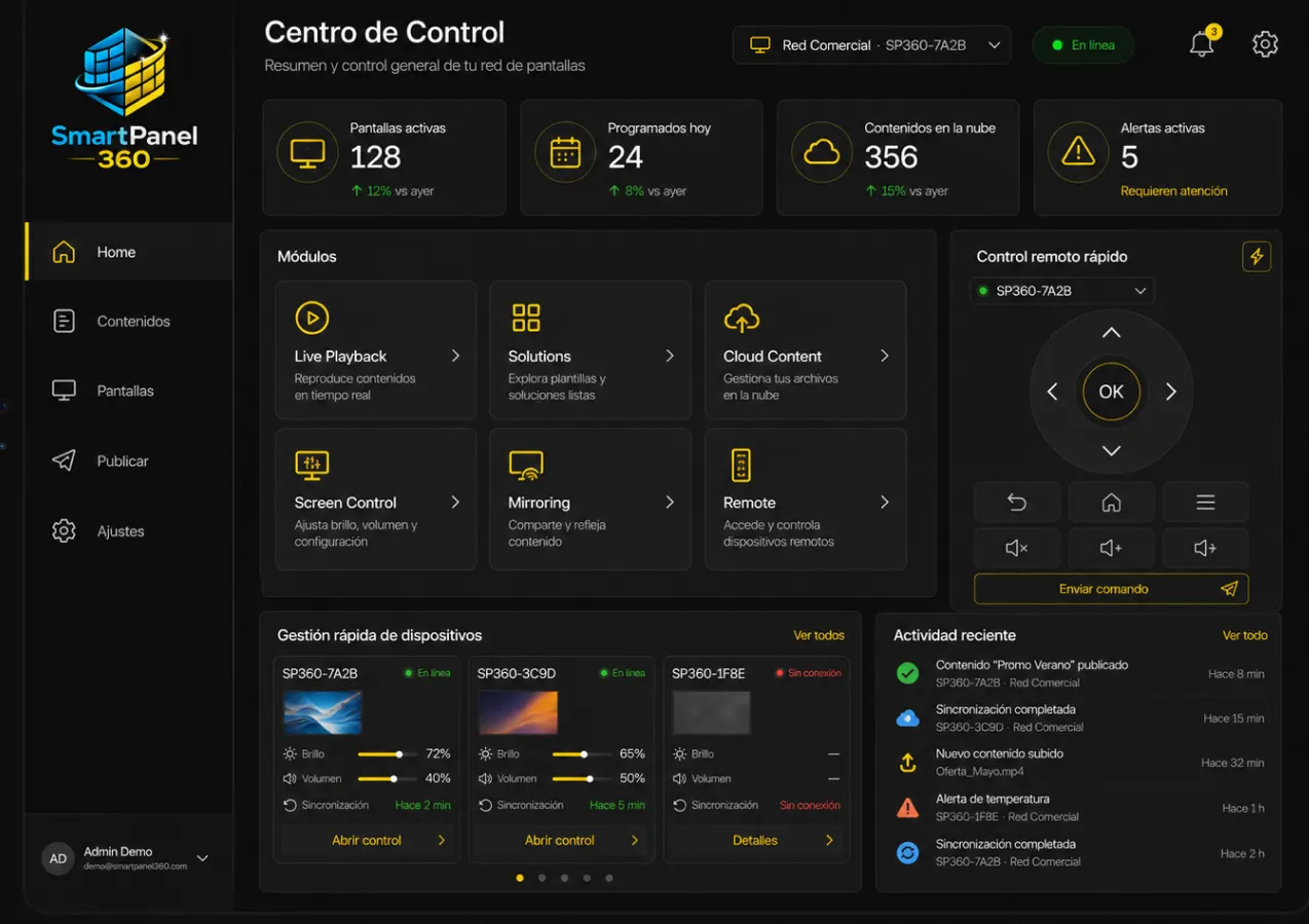 SmartPanel360 - Centro de control